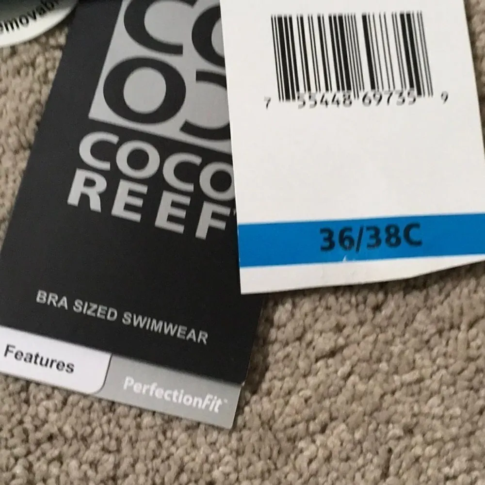 COCO REEF 5-way Bra Sized teal bikini top. 36/38C - Image 12