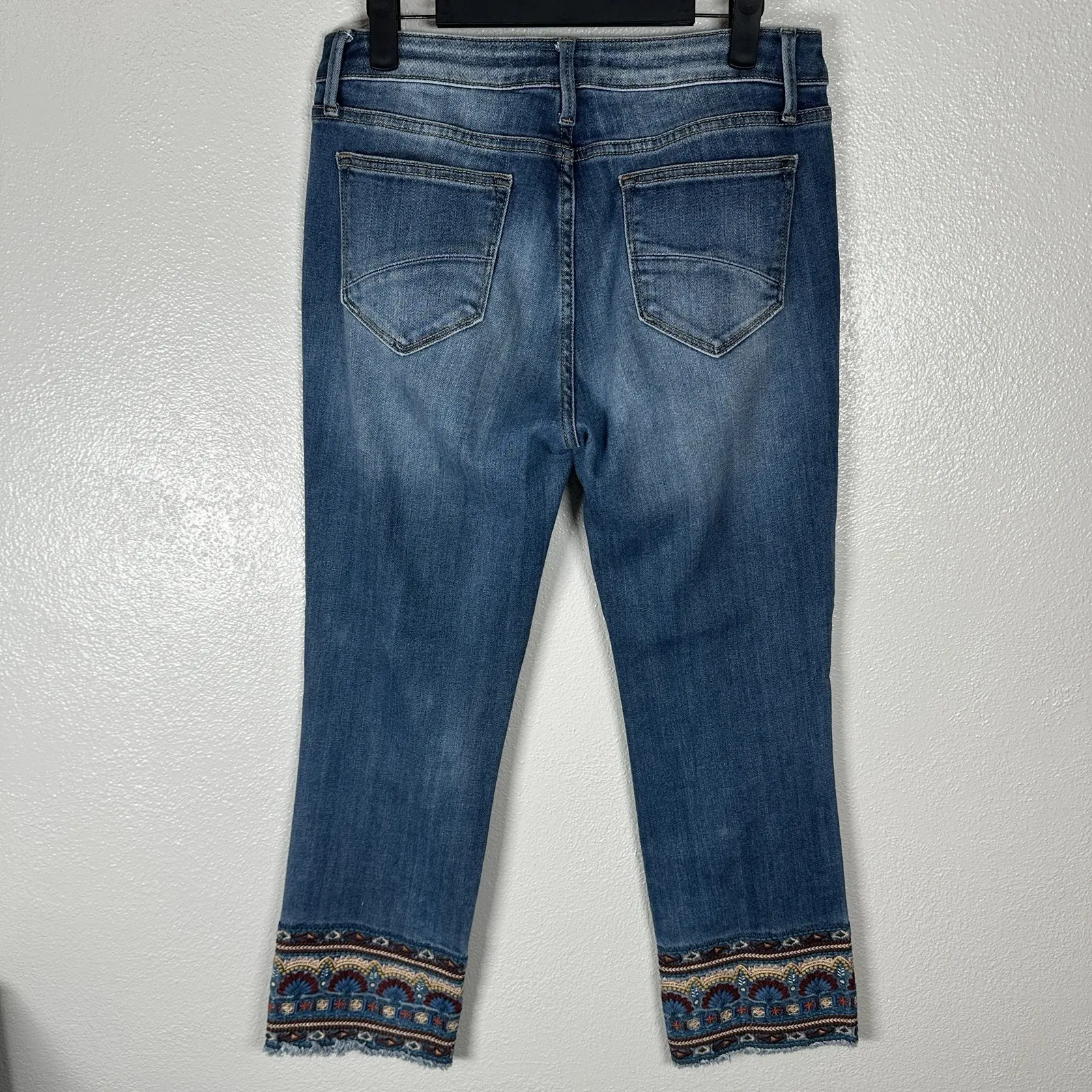 Driftwood Colette Embroidered Southwest Raw Hem Jeans Womens 29 Cropped Boho - Image 4