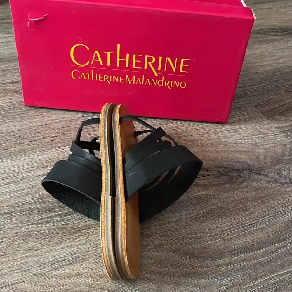 Catherine Malandrino Somang Black Sandals Size 6 - Image 9
