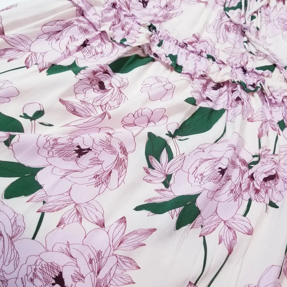 Lost + Wander Floral Print Ruffle Layered Spring Summer Maxi Dress - Image 12