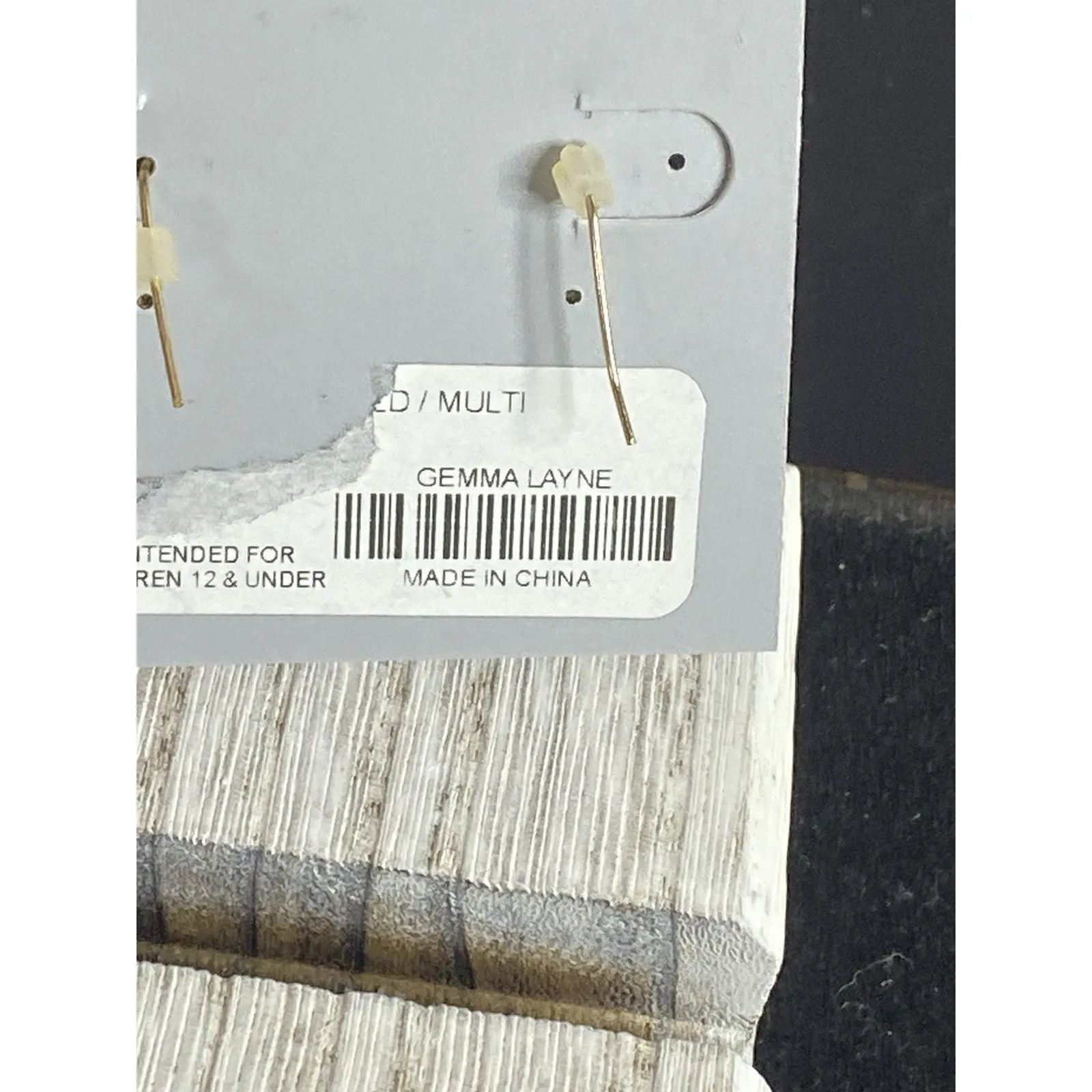 NWT Gemma Layne Sterling Vermeil Earrings Multicolor Rhinestones Dangle Cluster Gold - Image 4