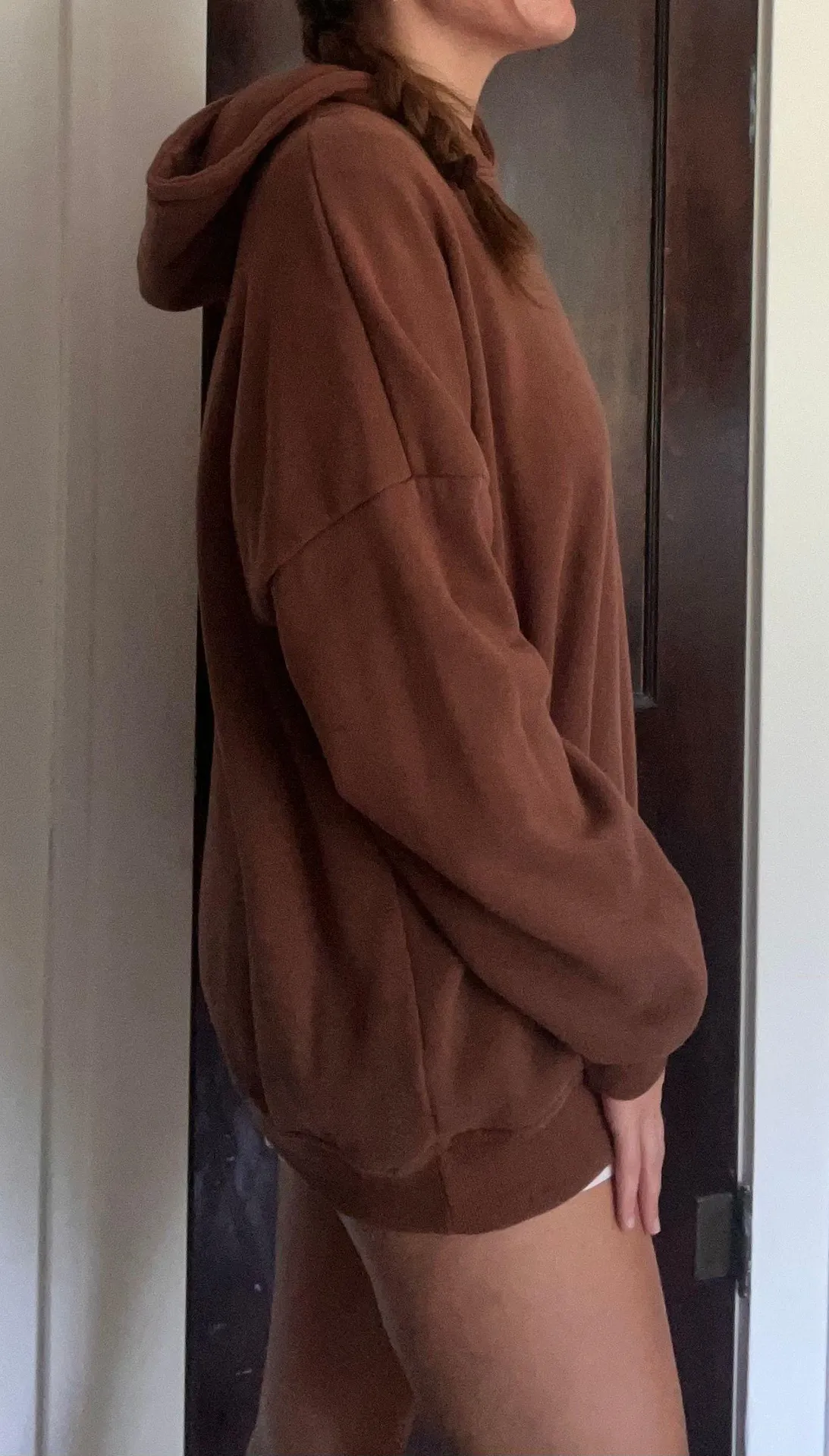 Brown Hooded Sweatshirt Size XL - Image 3