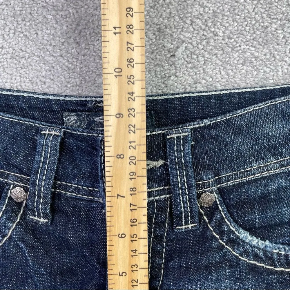 Silver Jeans Suki Mid Shorts Women's 25 Blue Low Rise 6" Inseam Dark Denim - Image 7