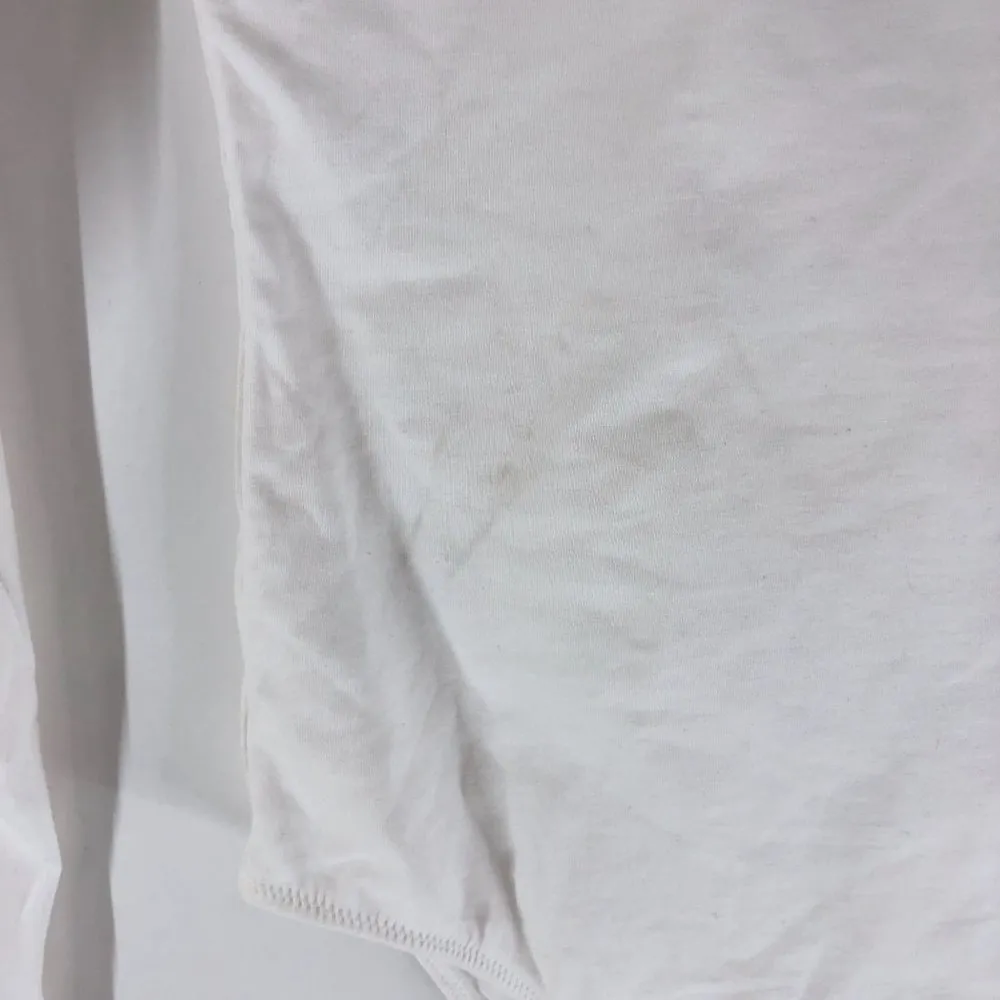 Everlane Womens The Long-Sleeve Supima Square-Neck Bodysuit Bikini White XXS - Image 5