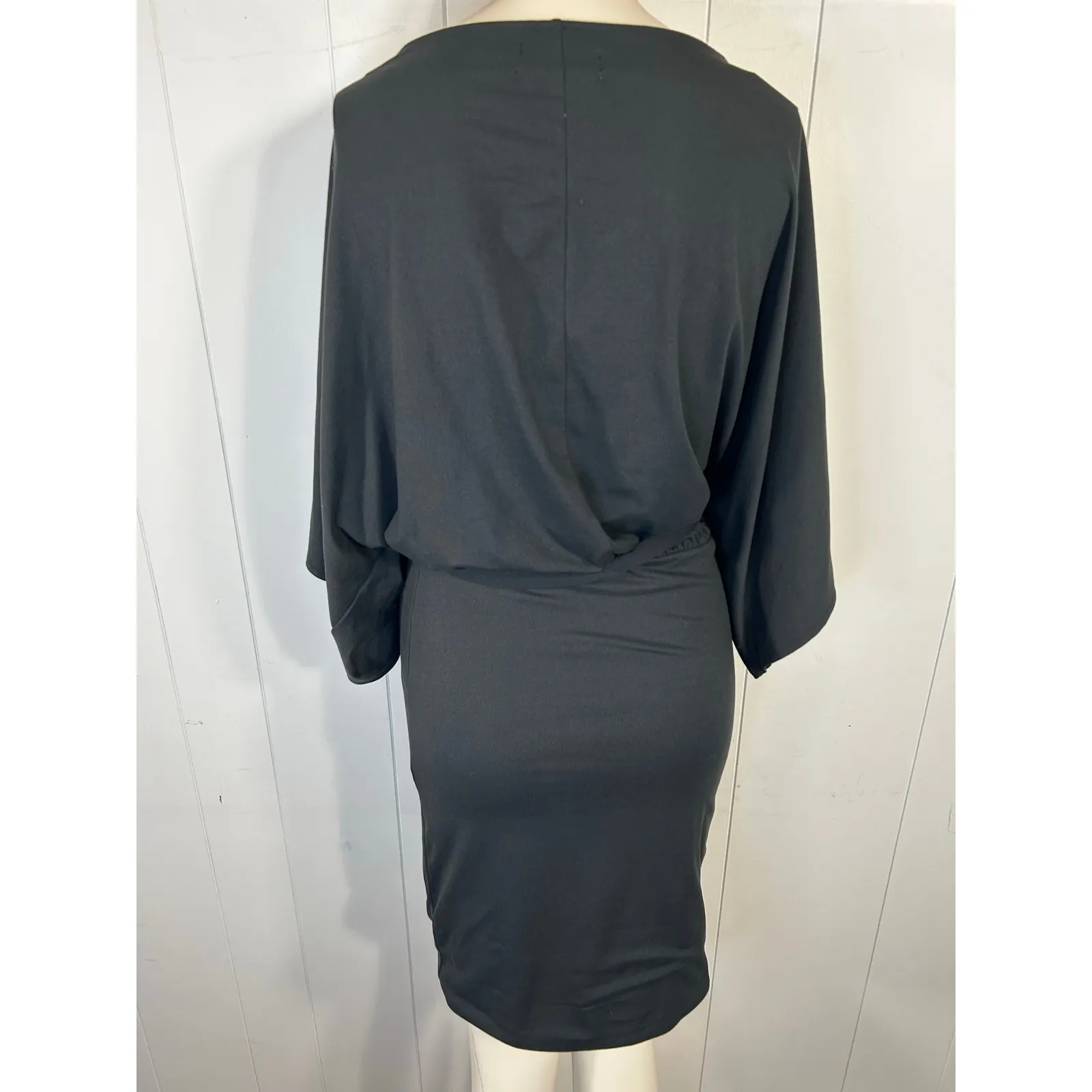 Urban Outfitters Women's Large Dolman Sleeve Little Black Dress Sash Belt Waist - Image 2