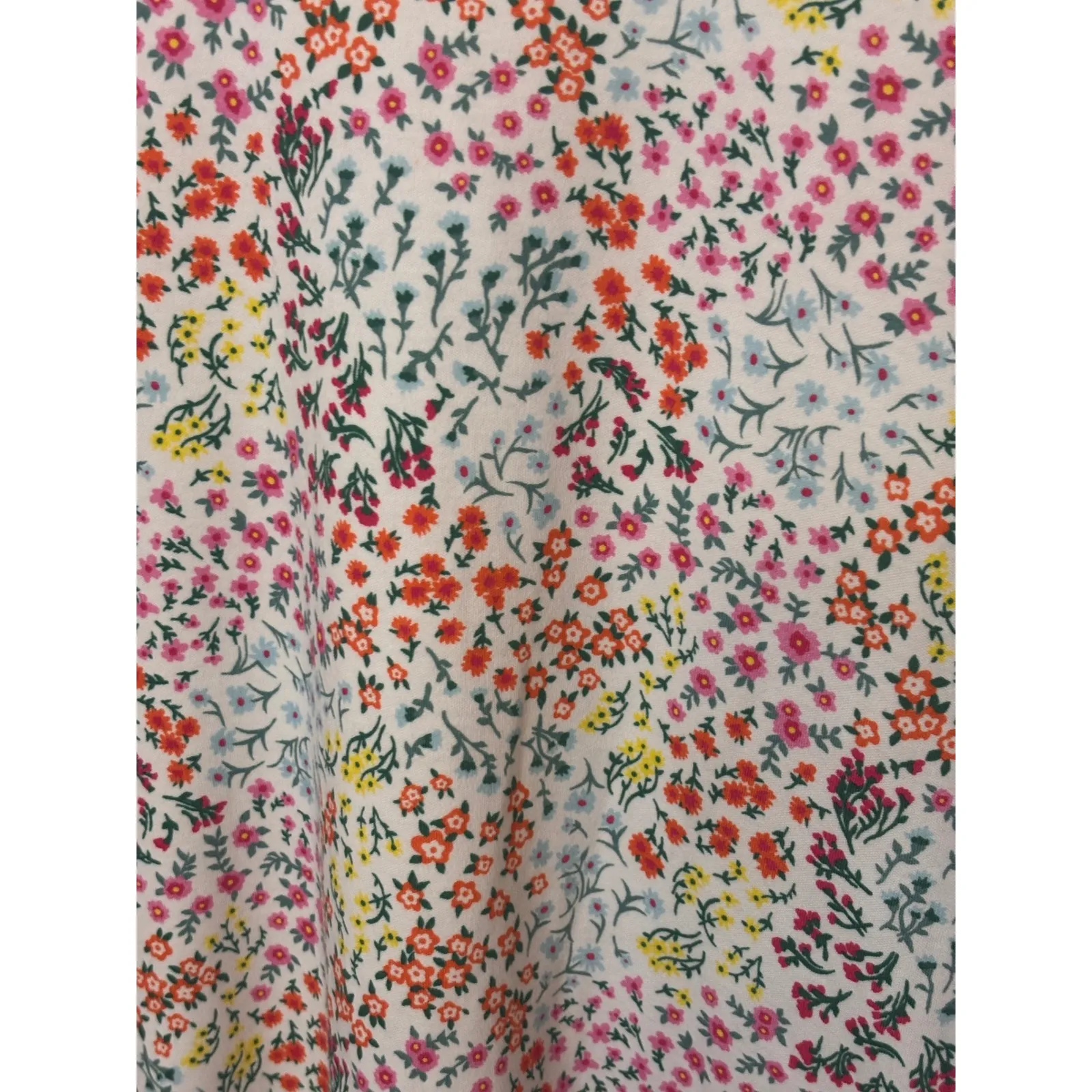 Lands End Womens Size XL Floral Print Short Sleeve T Shirt Dress Cotton Casual - Image 5