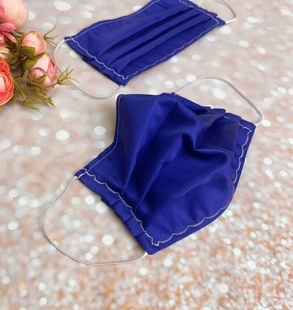 Double Layered 100 Supima Cotton Luxury Face Mask Purple Mask - Image 2