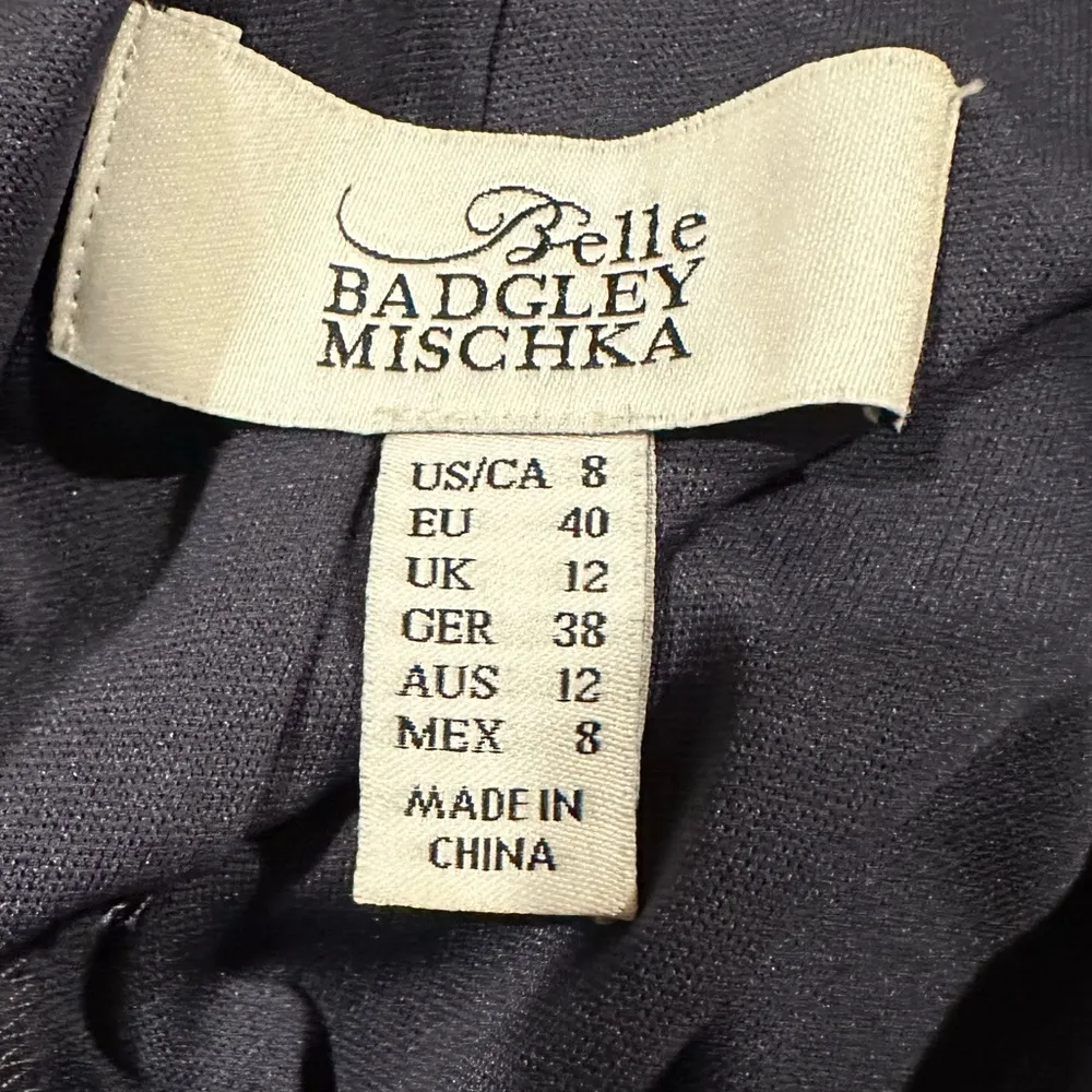 BELLE BADGLEY MISCHKA FLORAL BLUE DRESS 8 - Image 6