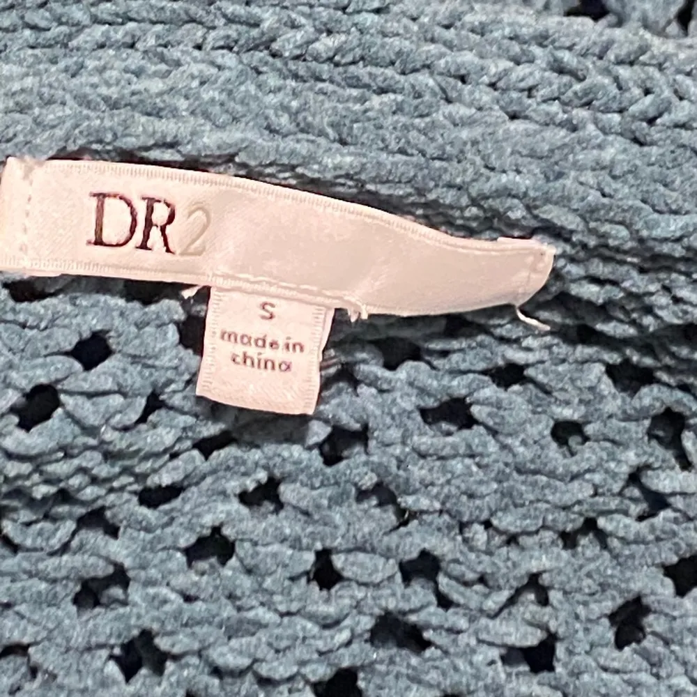 DR2 by Daniel Rainn Blue Open Stitch Mini Cardigan - Image 7
