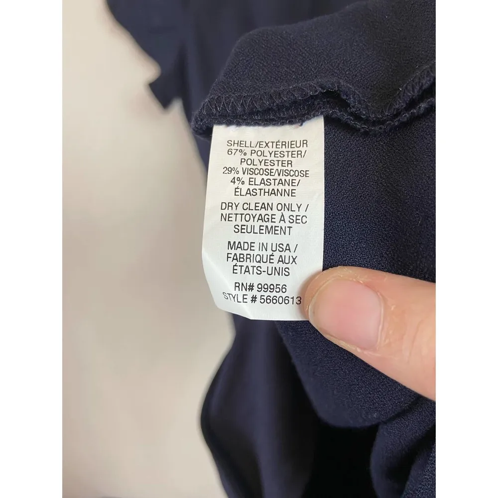 Shoshanna Mercurey Short-Sleeve Mini Tulip Dress Navy size 12 - Image 6