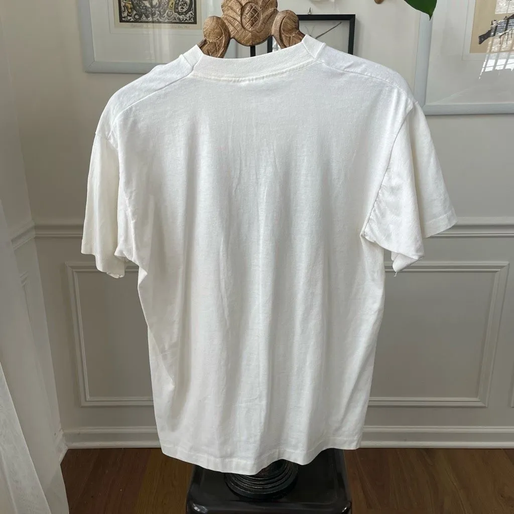 Vintage 90s 1995 Fruit of the Loom Southwestern Aztec Print Unisex L White Size L - Image 5