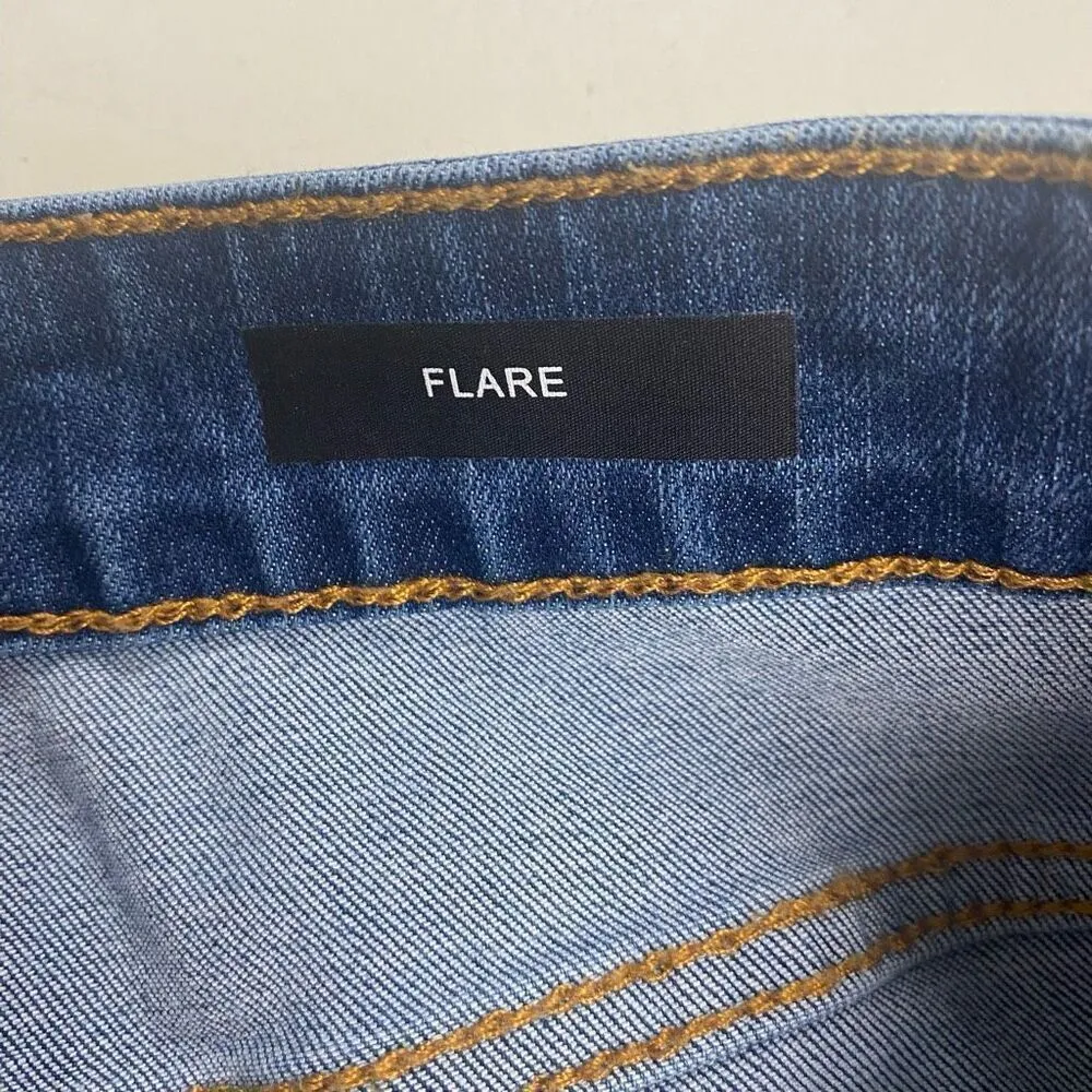 JUDY BLUE Women’s Flare Jeans Size 14W Blue Raw edge hem - Image 7