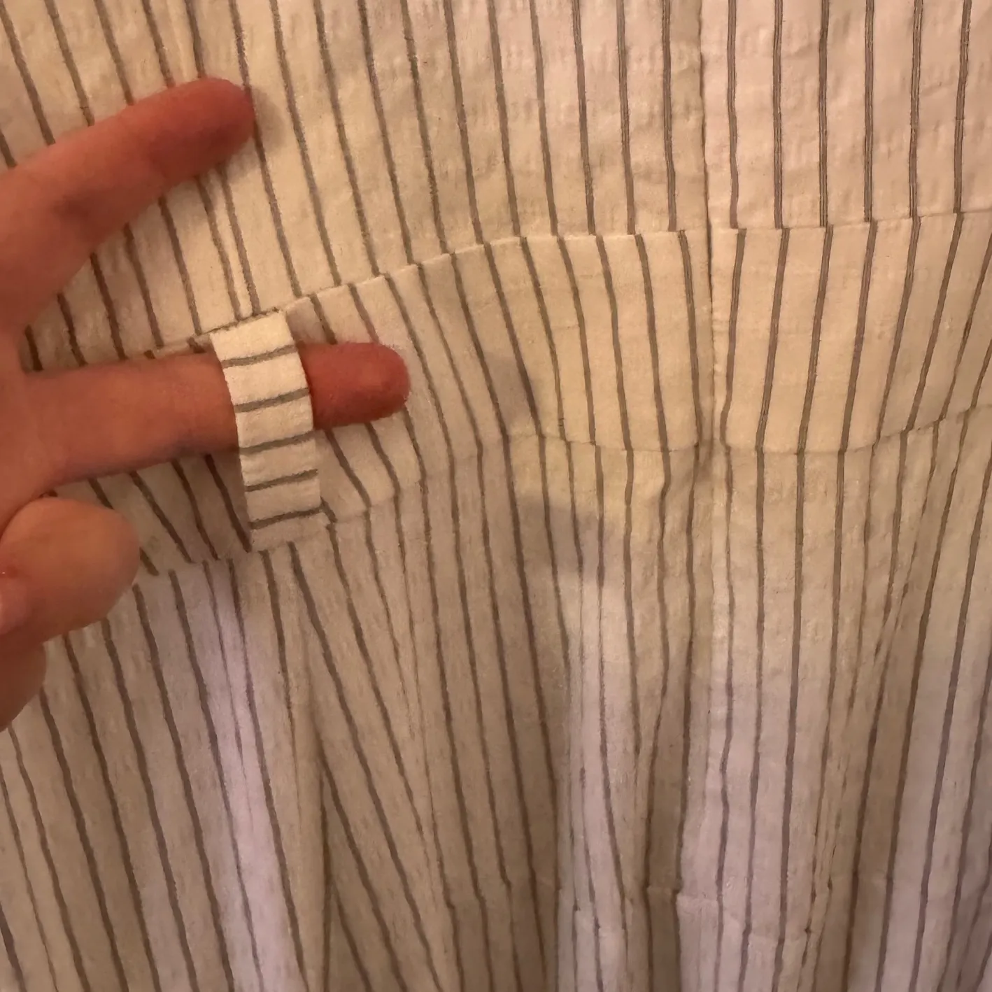 Saks off 5th sz 14 Calvin Klein Striped Flowy Handkerchief Hem Midi Dress Lined - Image 10