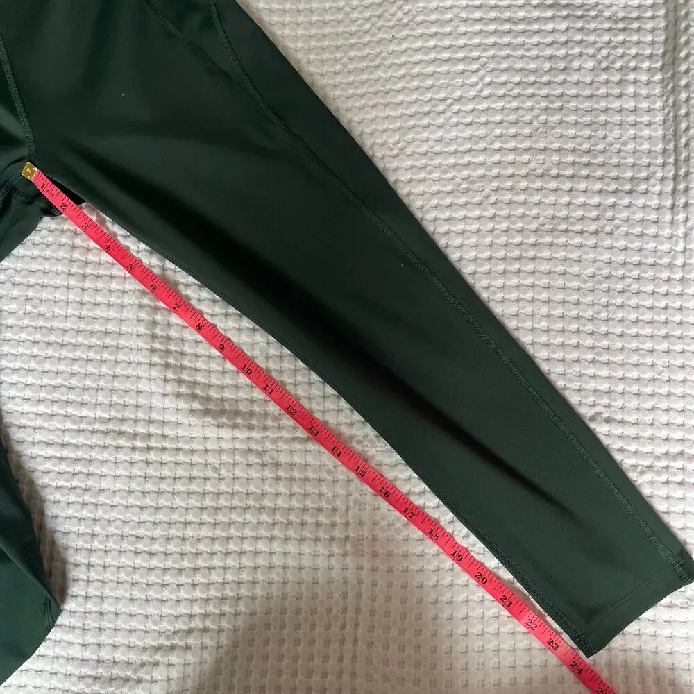 Moss Green High Rise Capri Leggings - Image 11