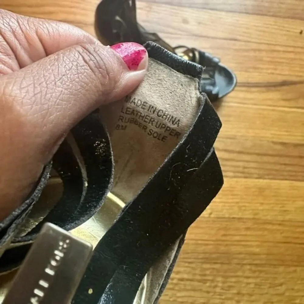 Michael Michael Kors Black Front Zip Heels Sz 8M - Image 6