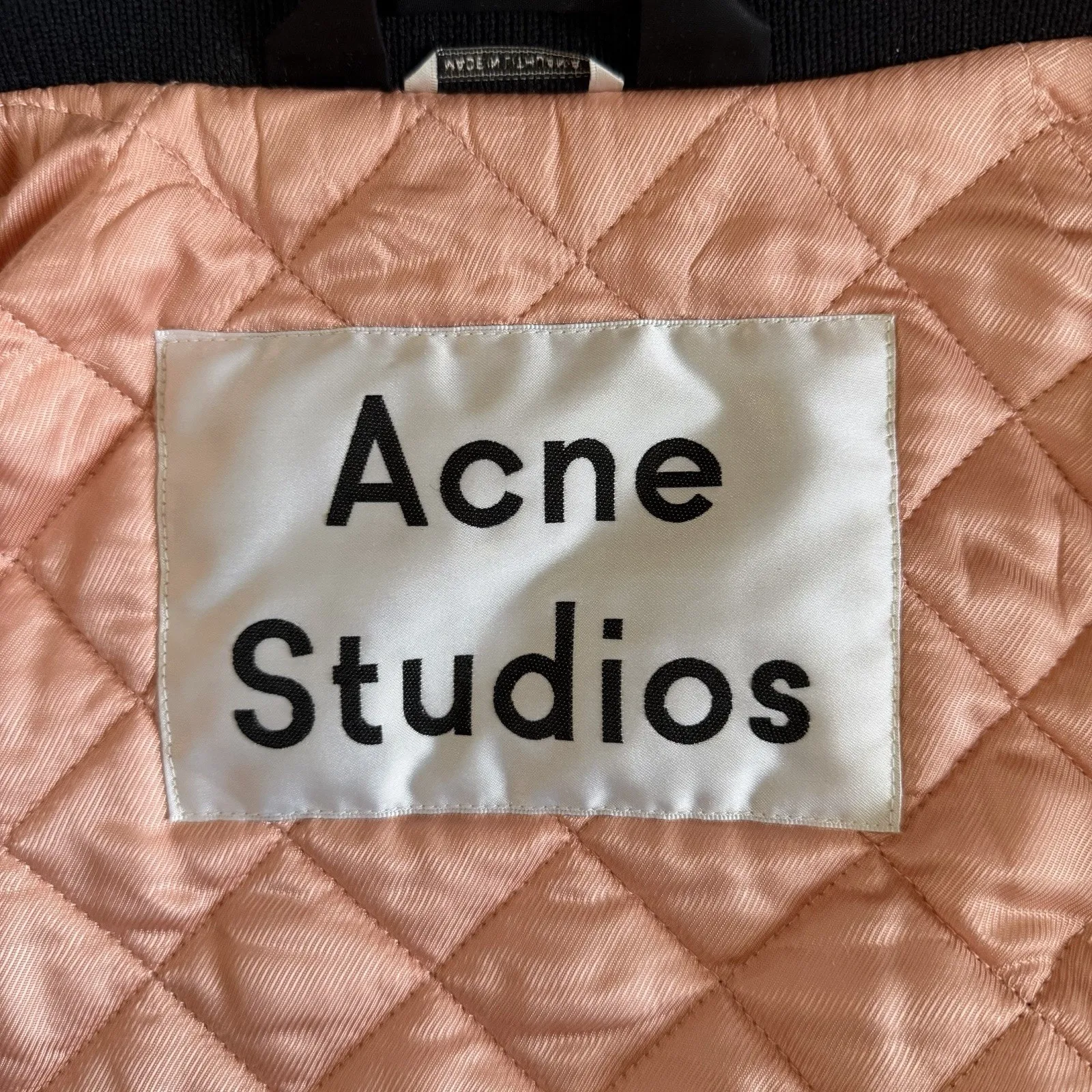 Acne Studios Coos Paw17 Black Long Bomber Jacket Size M - Image 7