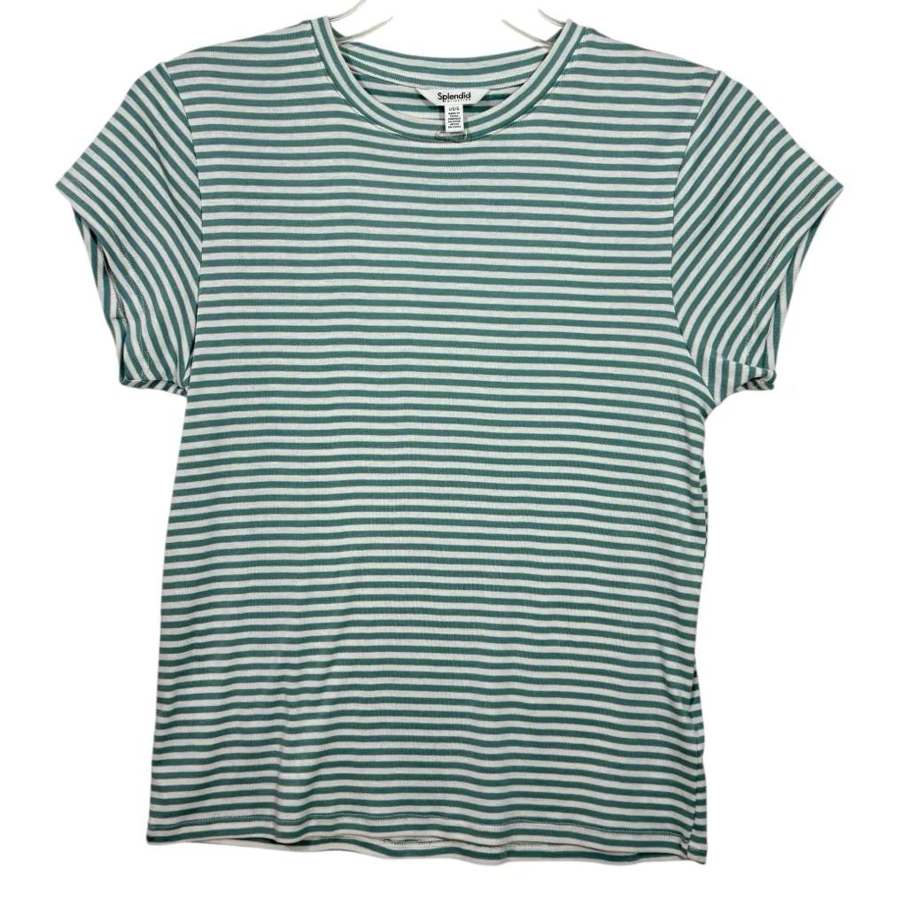 SPLENDID NWOT Faye stripe short sleeve t-shirt top L - Image 2
