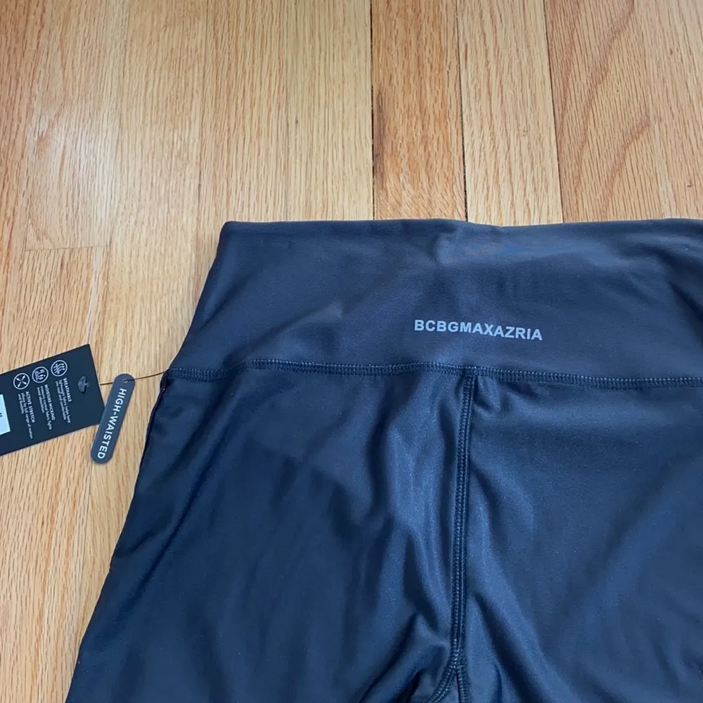 BCBGMaxAzria Iris Velvet Stripe Ombré Leggings M Legging Comfort Athleisure‎ - Image 7