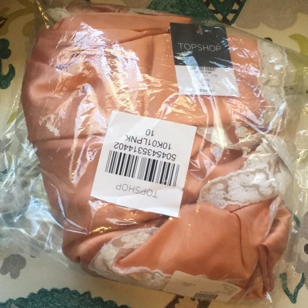 Topshop Romantic Peach Satin Dress - Image 7