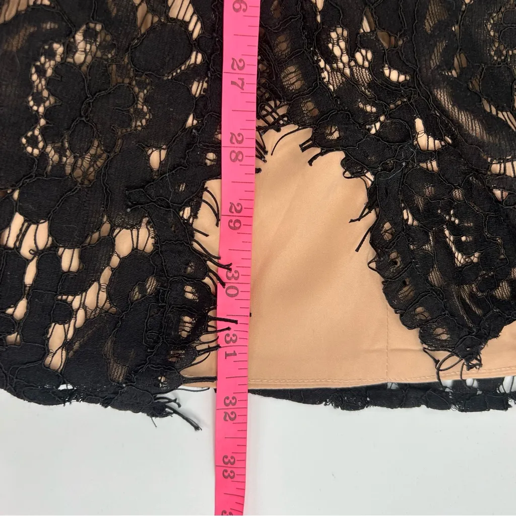 Fame and Partners x Free People The Mollie Mini Dress lace black sz 8 - Image 8