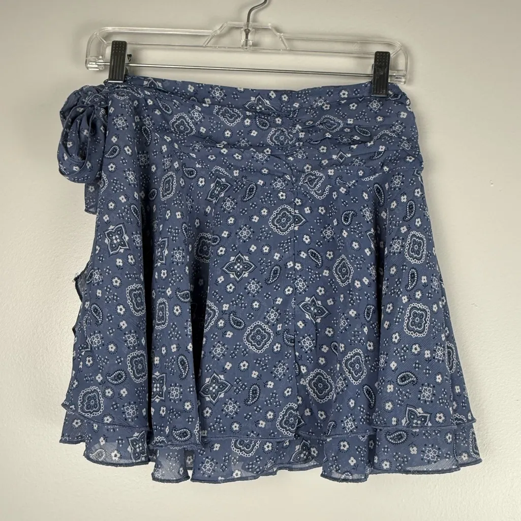 Aerie Navy Paisley Mini Skirt - Image 3
