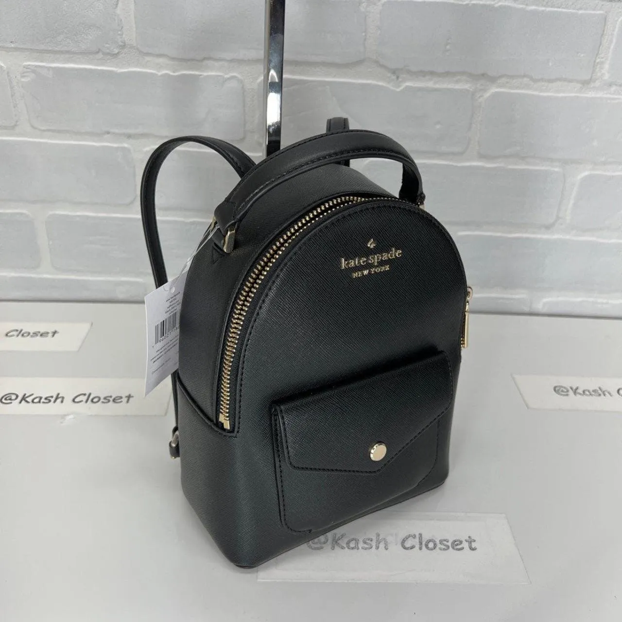 Kate Spade Black Mini Backpack Purse - Image 2