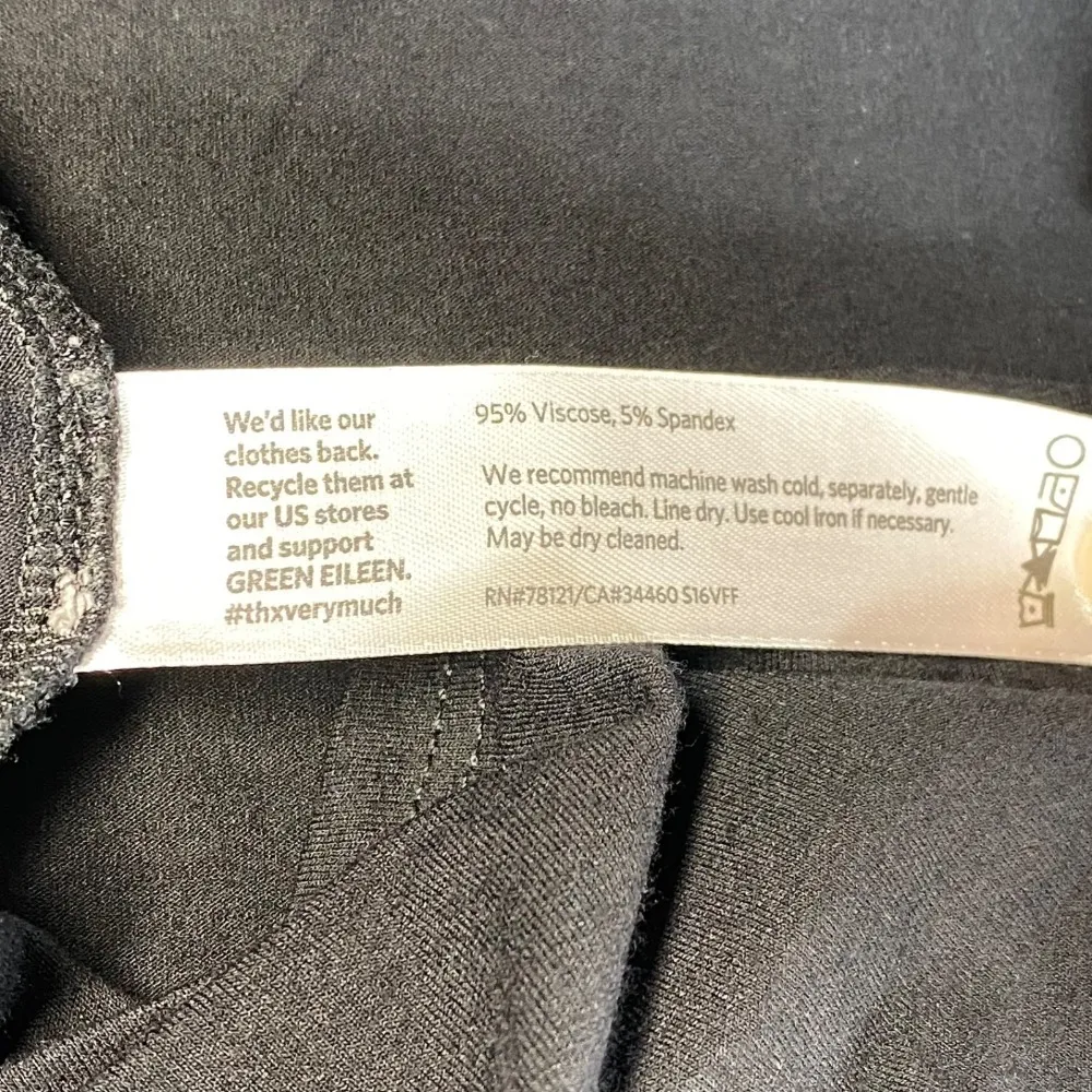 Eileen Fisher Petite‎ Black Dress 3/4 Sleeve Knit Casual Comfy PS-flaw - Image 8