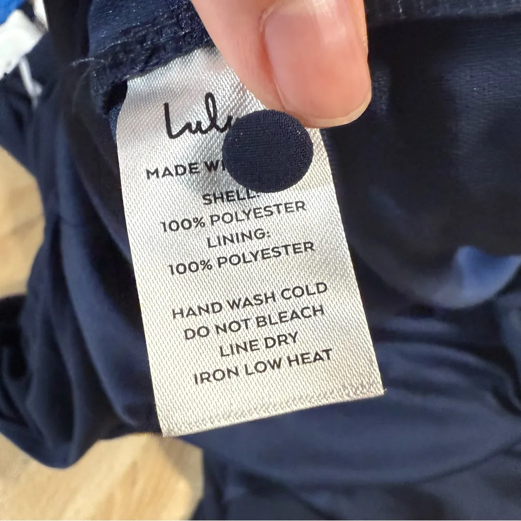 Lulus Navy Blue Dramatic Plunging Front & Back Maxi Dress with Slit Size Large - Image 10