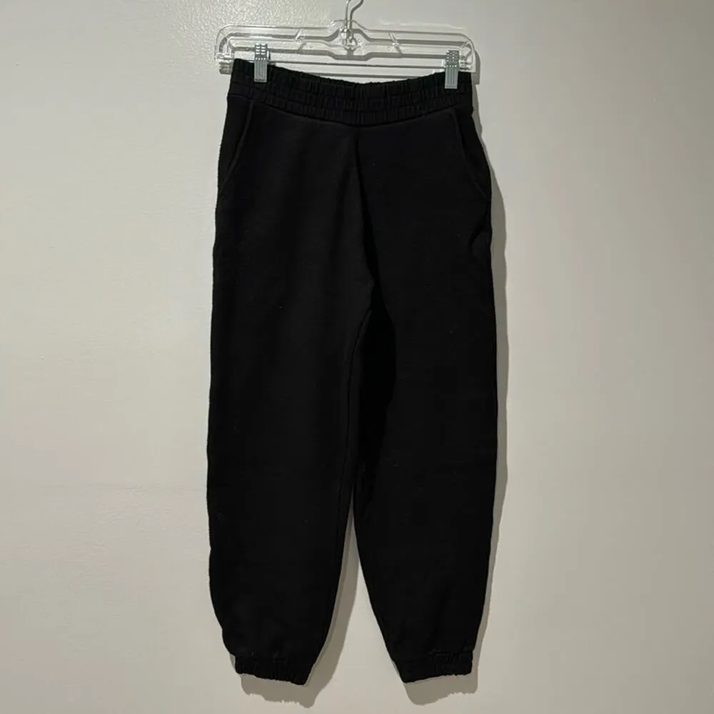 Zara Plush Joggers In Black Size Small - Image 2