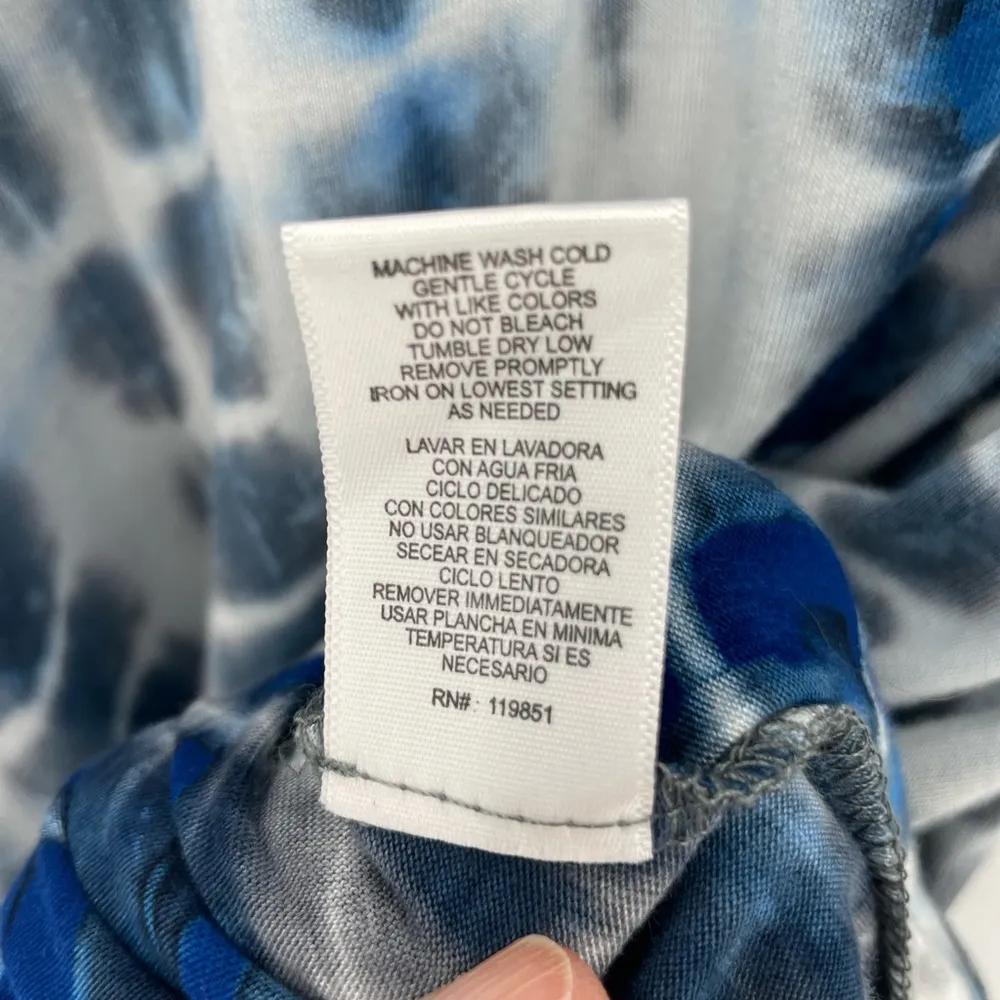 Heart Soul Shibori Print Front & Back Keyhole Tunic Top Dress, Size Small - Image 6