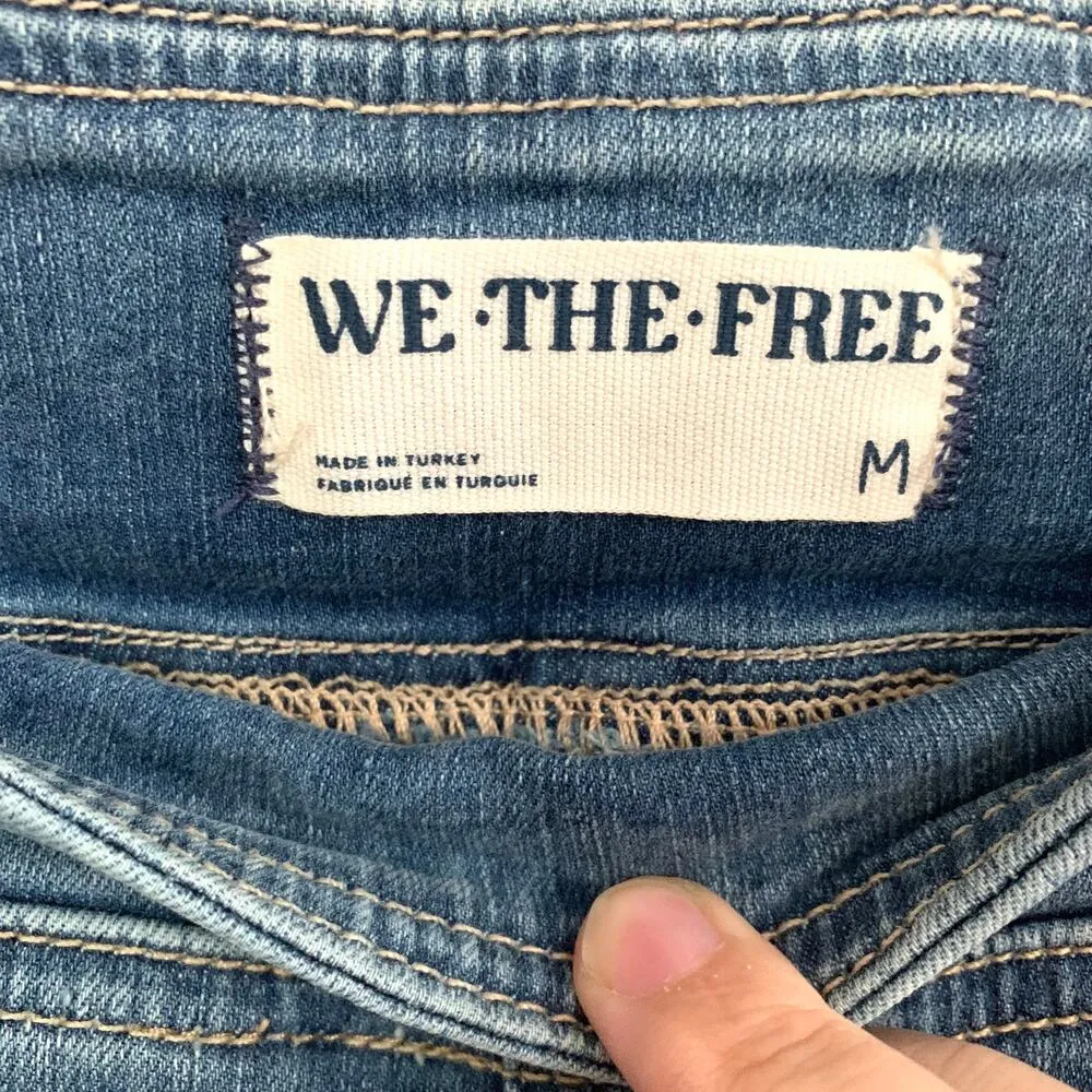 Free People We The Free Double Dutch Pull-On Slit Hem Jeans in Blue - Image 7