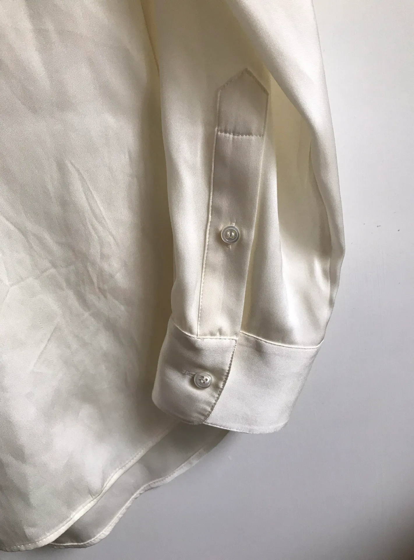 Silk Button Down Blouse - Image 4