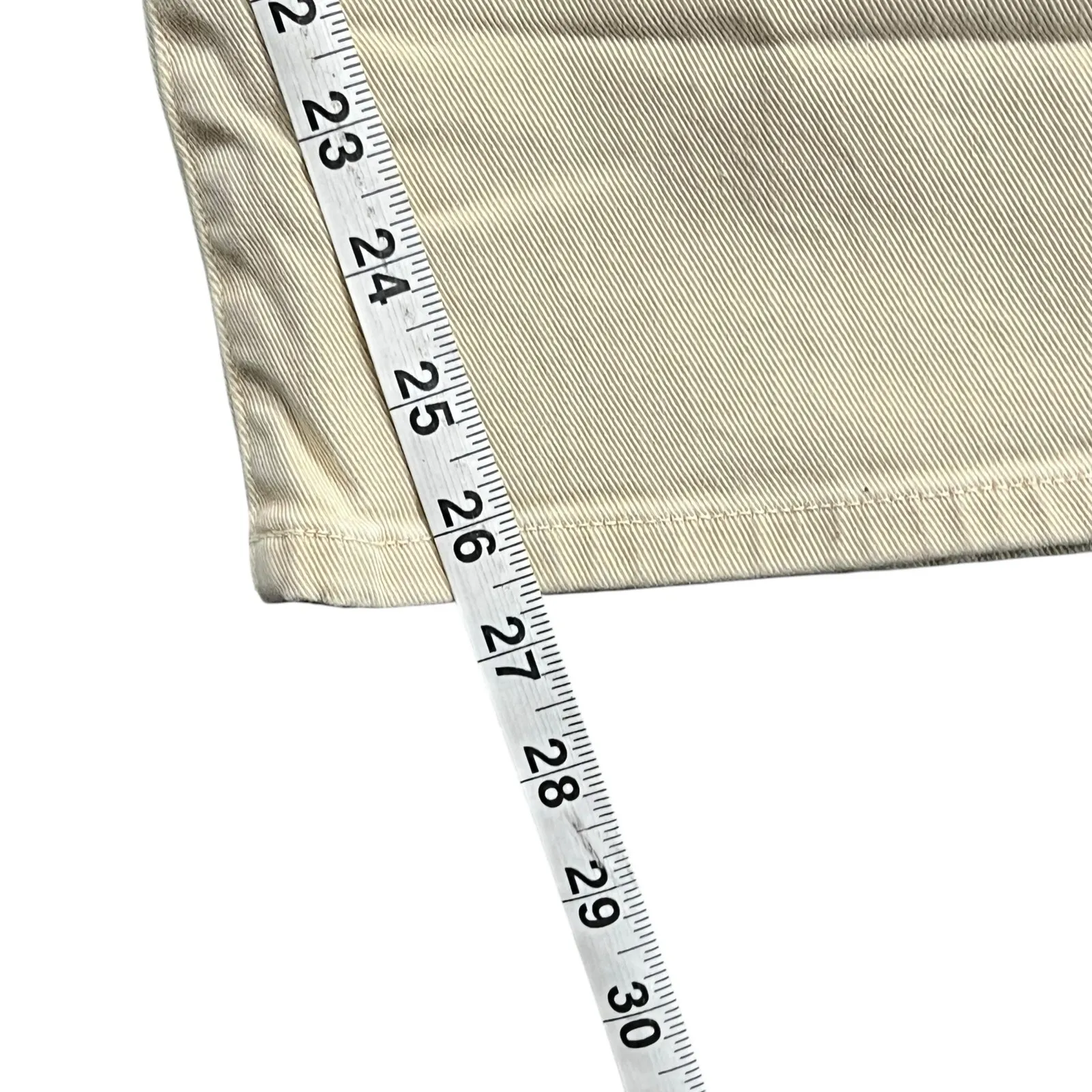 AYR The Beat Drop Jeans Womens 32 Cream Barrel Leg Tapered Ankle Crop High Rise - Image 11