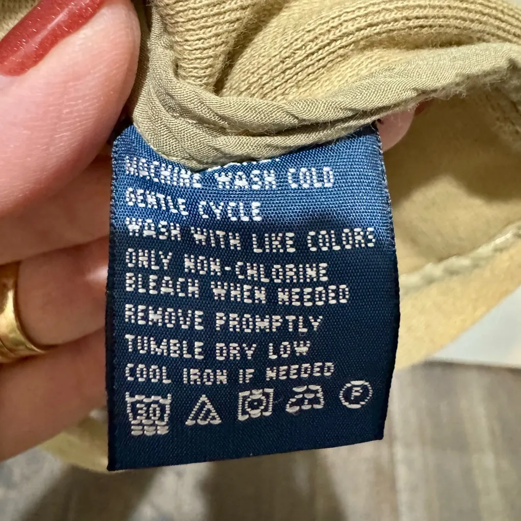 Ralph Lauren 100% Cotton Blazer Jacket Size 6 Tan Button Front Equestrian Style - Image 12