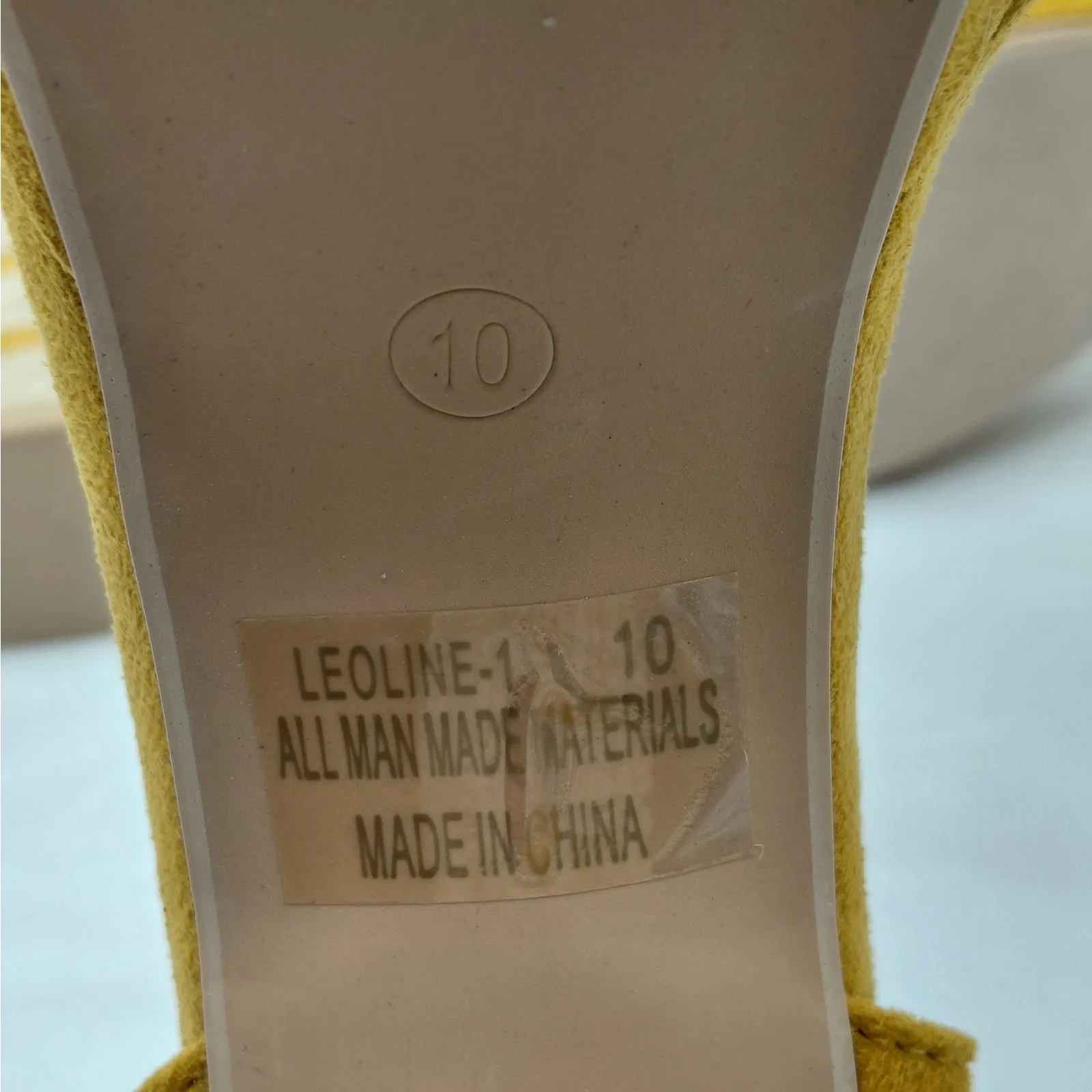 Kayleen LA Espadrille Open Toe Platform Sandal Sz 10 Yellow Chunky Casual Shoes - Image 14