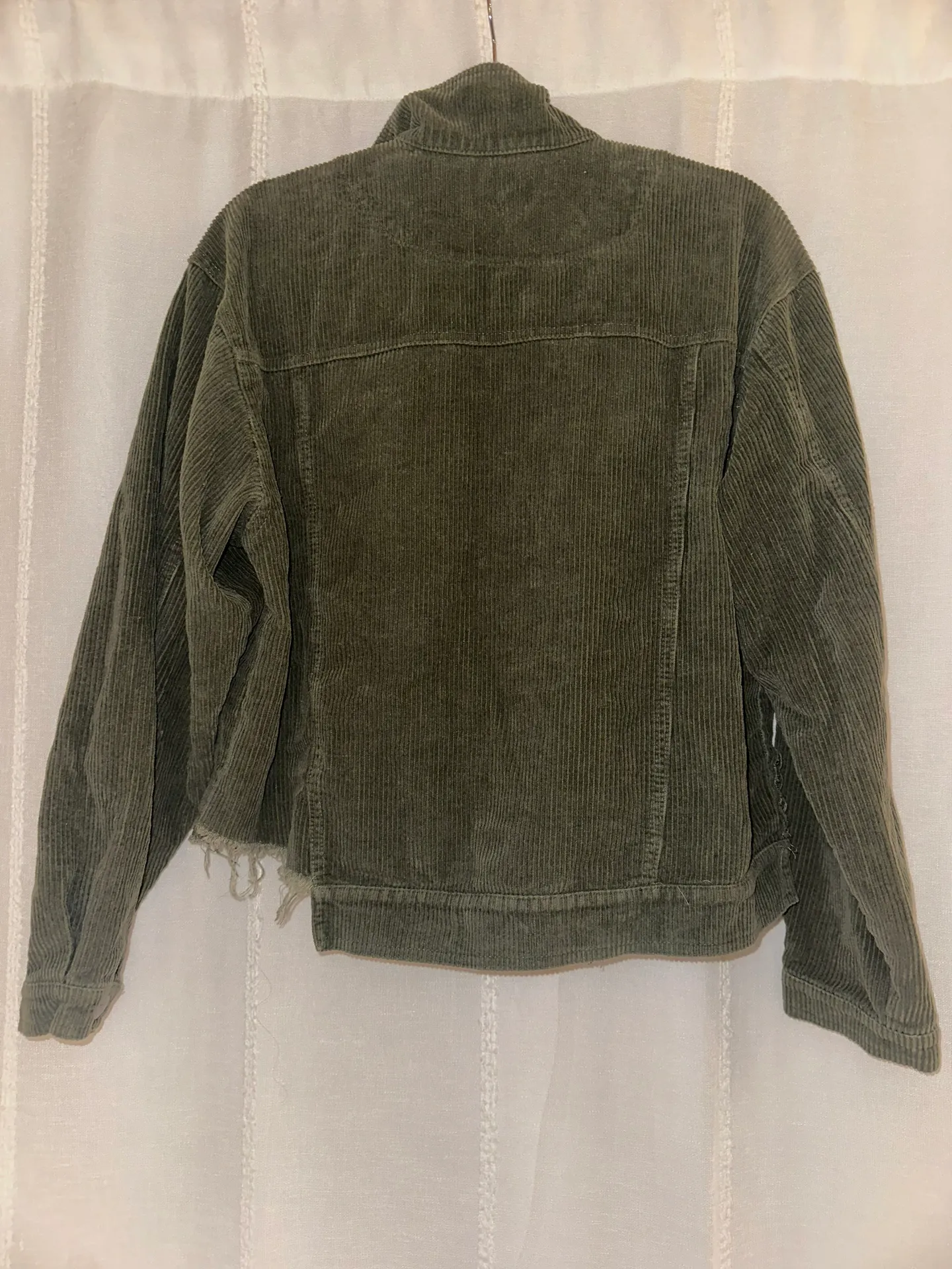 Frayed Green Corduroy Jacket - Image 2