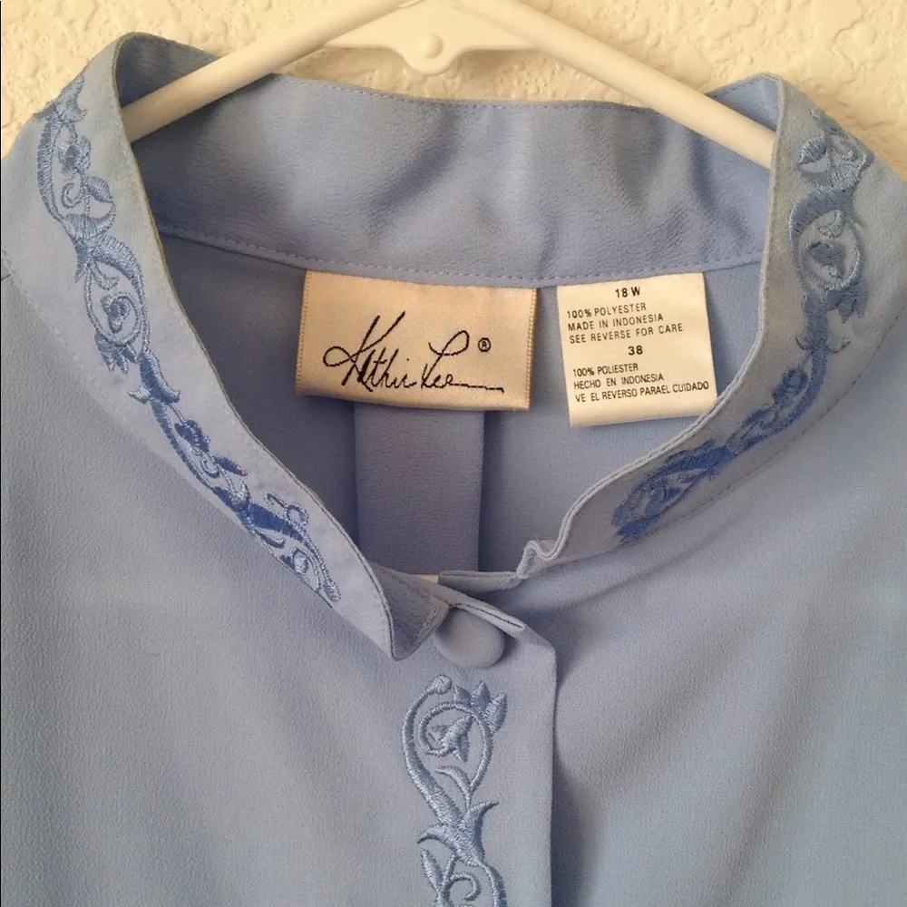 FINAL MARKDOWN LADIES' Vtg Kathie Lee Embroidered Blouse 18w - Image 2