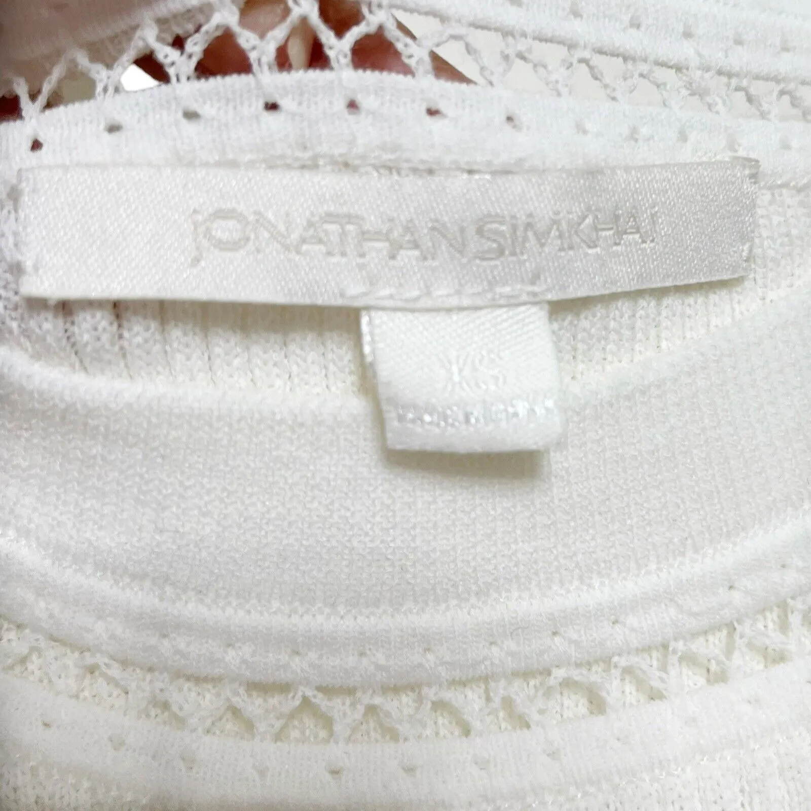 Jonathan Simkhai Veronica Ribbed Puff Sleeve Sweater White Size XS Feminine Knit - Image 11