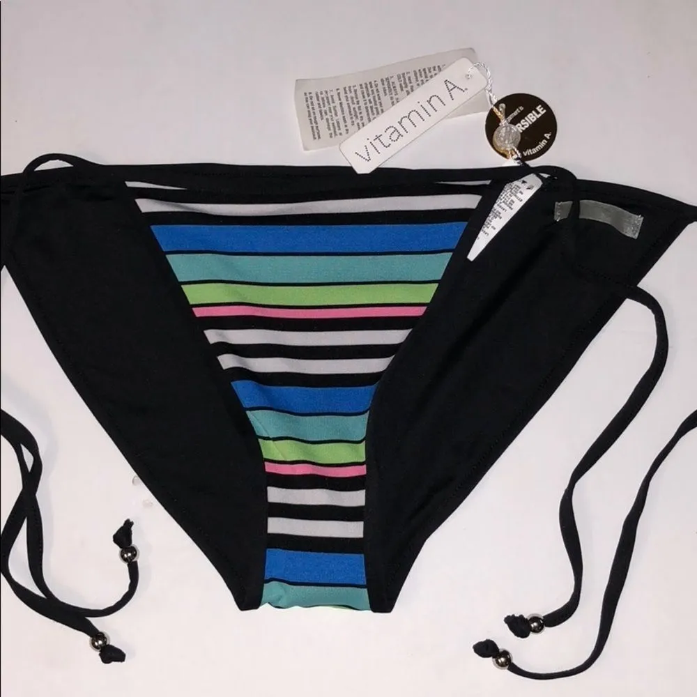 Vitamin A Reversible‎ String Bikini Bottom nwt - Image 8