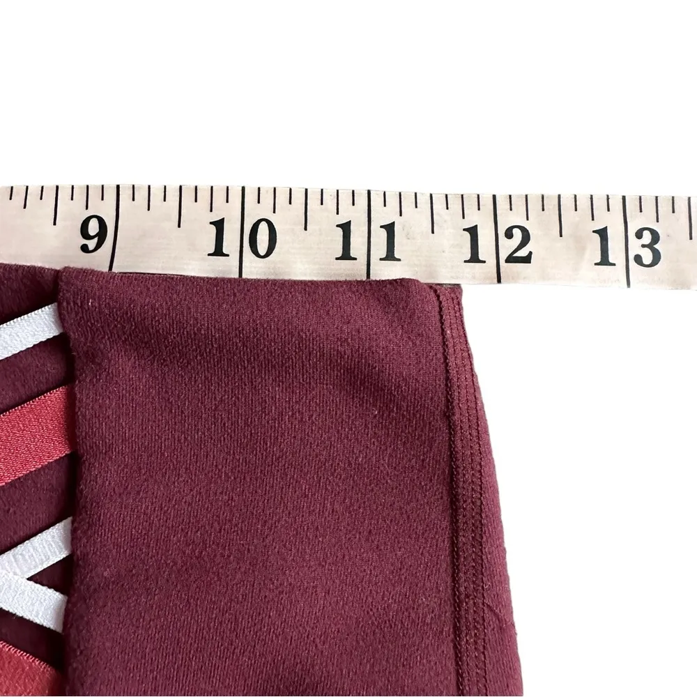 Powerhold Red Leggings With Strappy Back Waistband DetaiL XS - Image 4