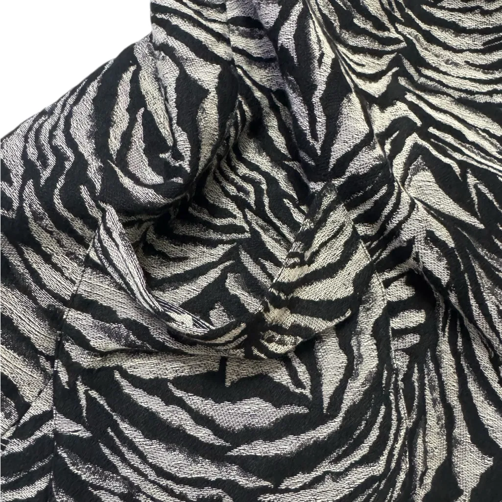 Zara Black and Tan Zebra Patterned Cardigan - Image 4