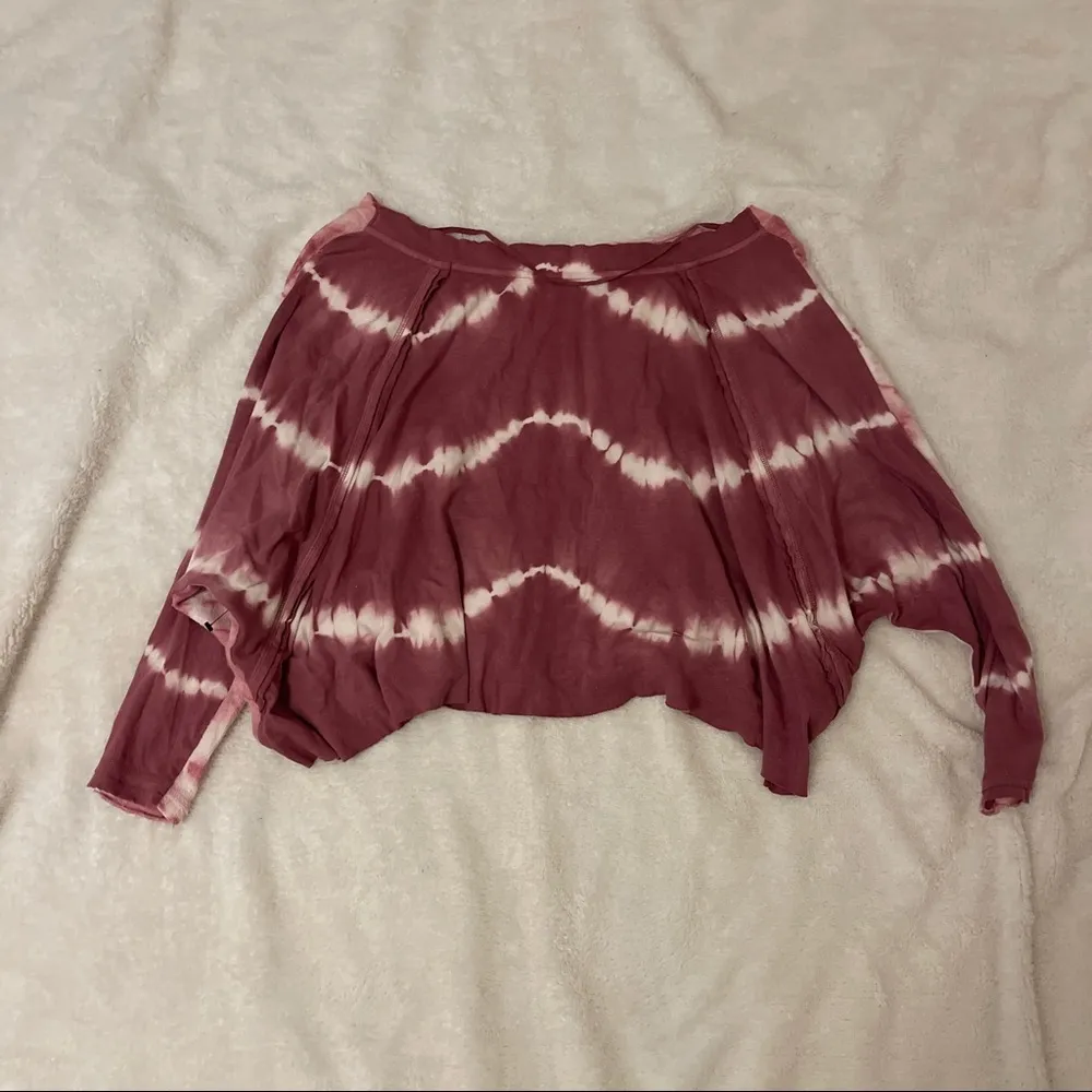 Free People Pink Tie Dye Slouchy Top - Image 3