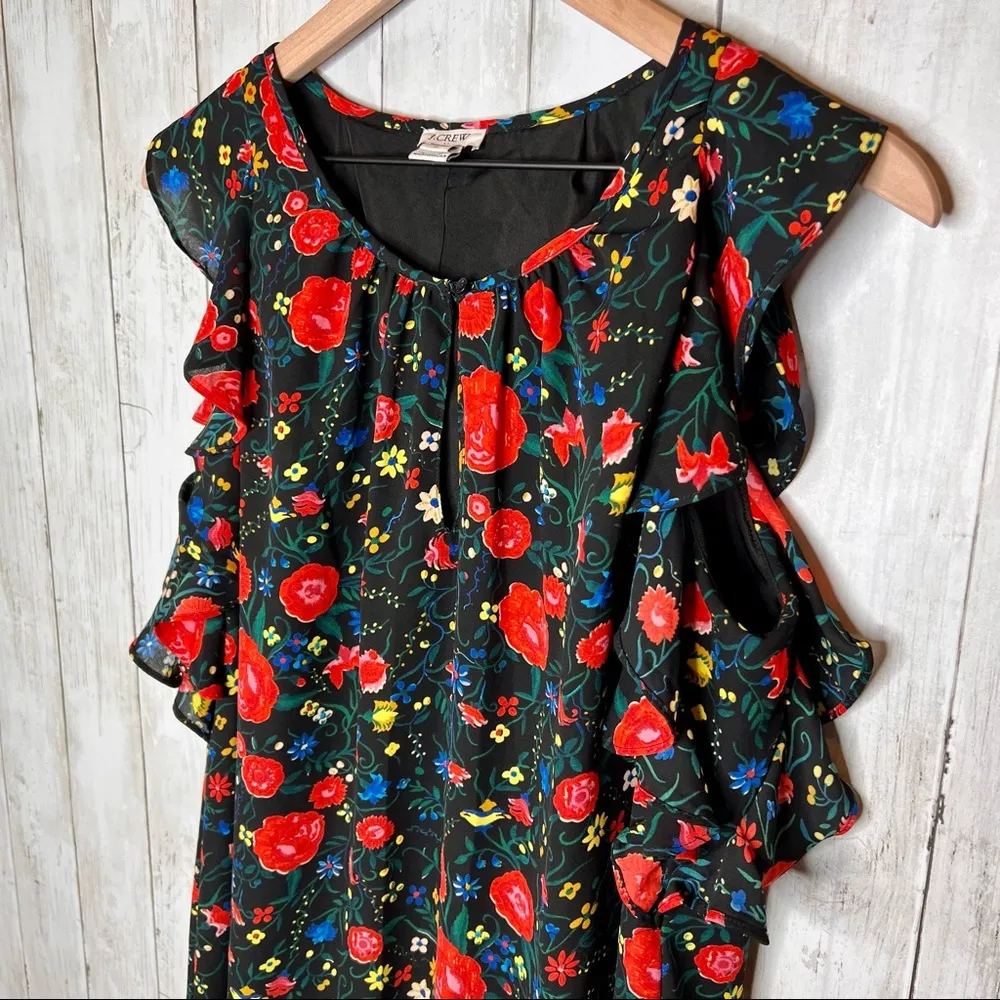 J Crew Printed Flutter Dress - Image 4