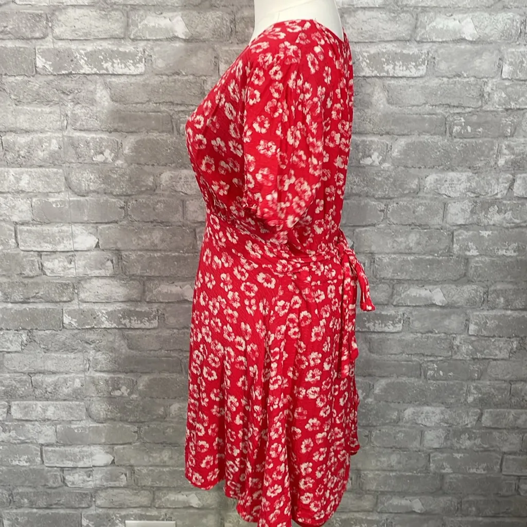 Lulu's Garden Explorer Red Floral Print Mini Dress Size XL - Image 3