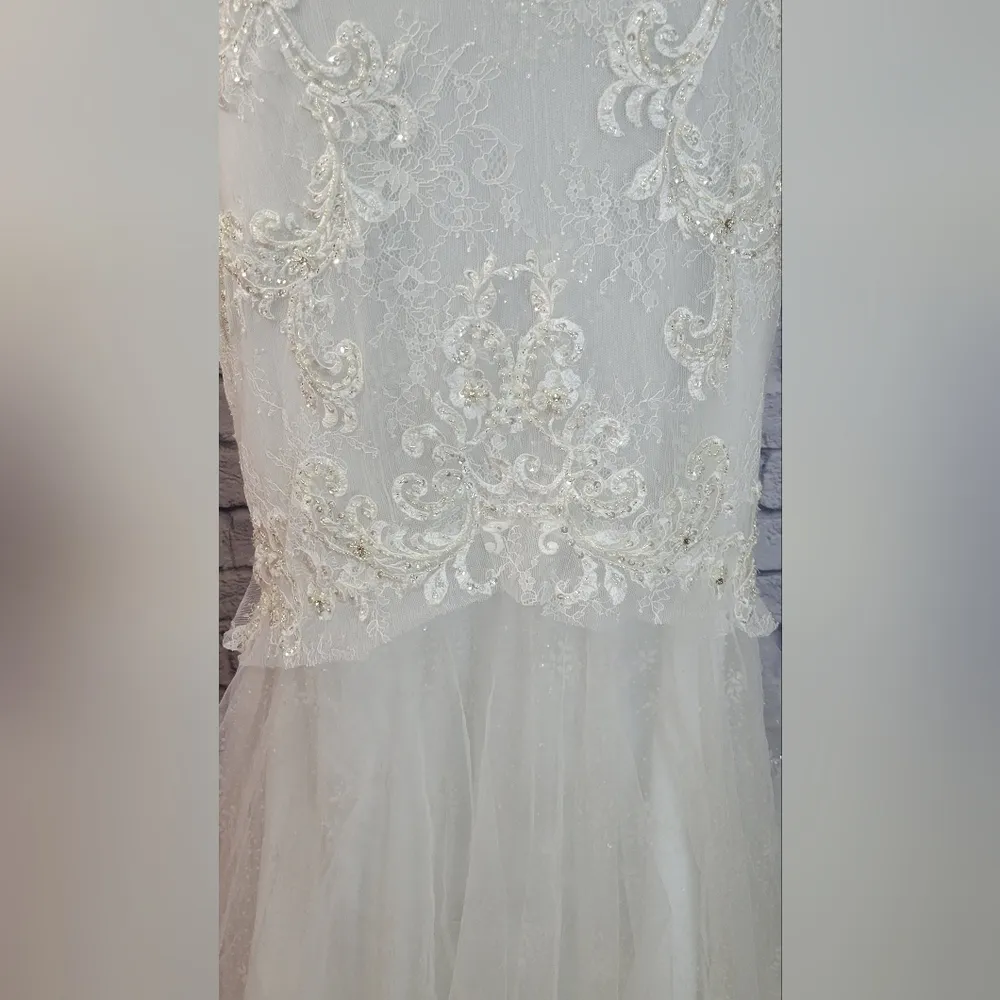 Casablanca Project Mermaid Wedding Grown Size 12 Silver - Image 2