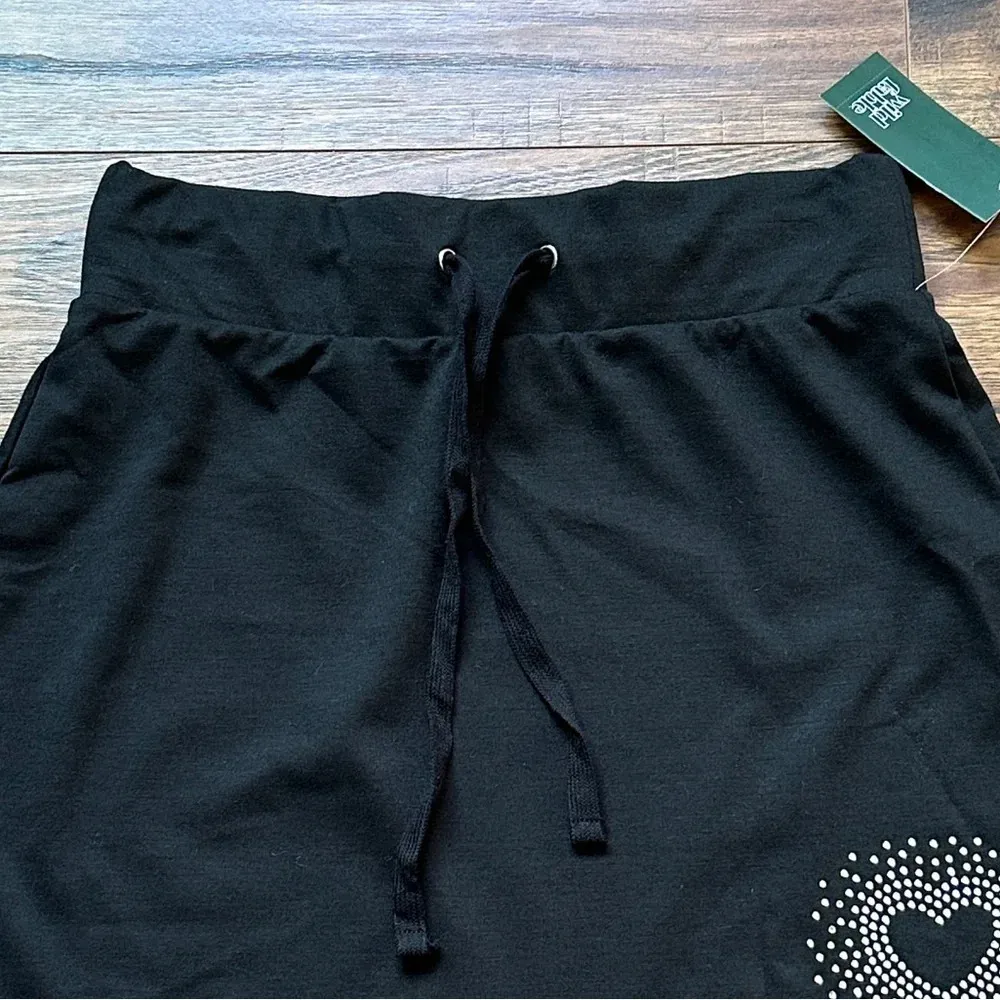 Wild Fable Women’s Black Heart Sequined Knee Length Skirt Size Medium NWT - Image 3