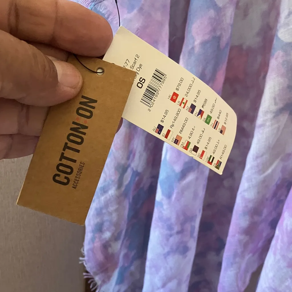 Cotton On Pastel Tie-Dye Scarf - Image 5