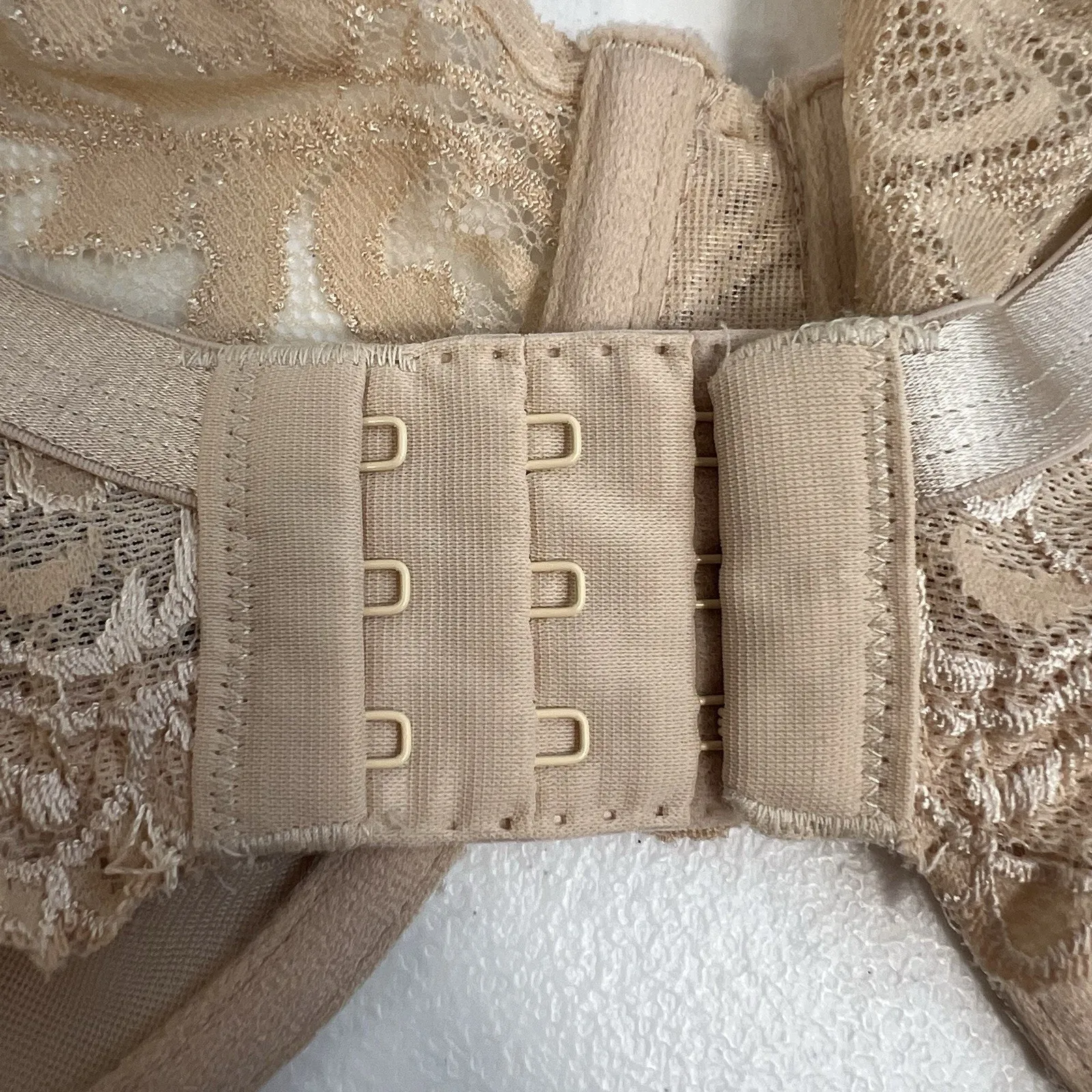 Smart And Sexy 42DD Bra Signature Lace Unlined Underwire In Buff Beige SA964 - Image 7