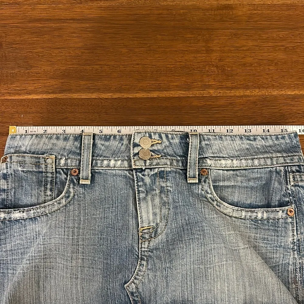 Hudson Denim Mini Skirt - Size 27 - Frayed and distressed - Image 7