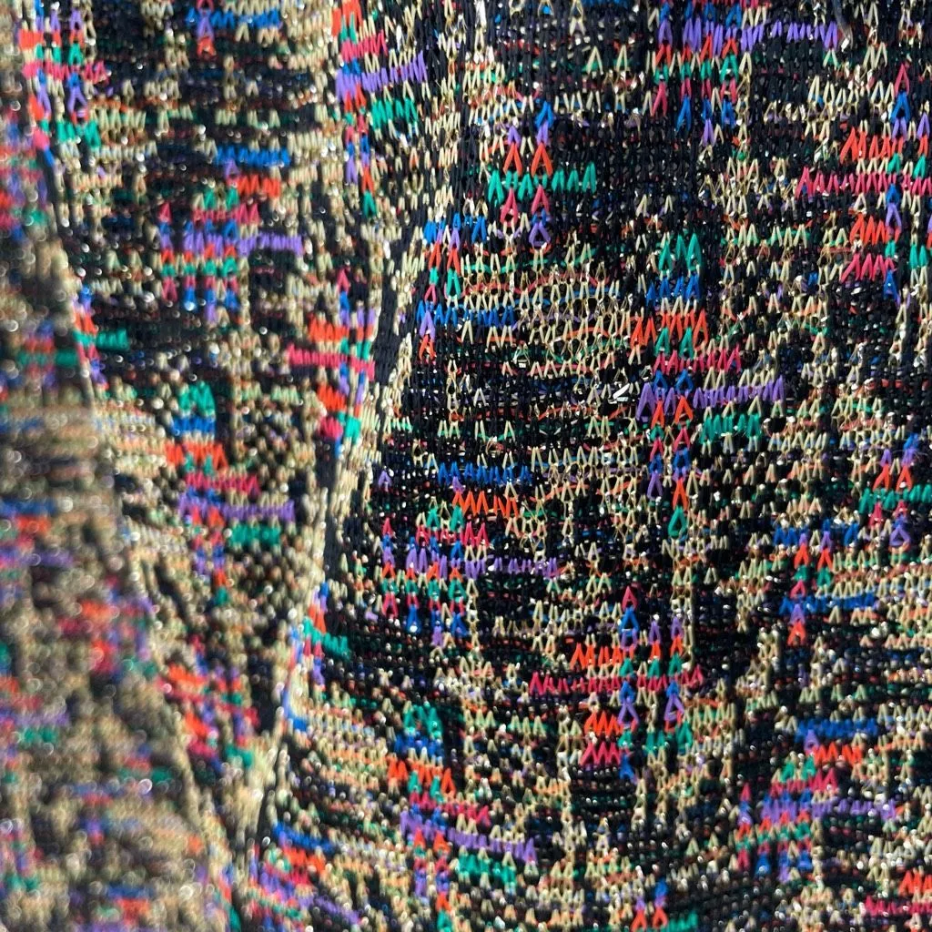 Vintage 70s Lurex Abstract A - Image 3